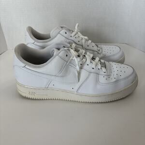Nike Air Force 1 '07 Low top Triple White Shoe- US Size 12- CW2288-111‎